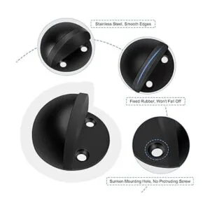 Topes de puerta tope de puerta de piso negro moderno_3