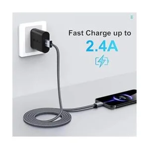 Meokse Cable micro USB cable de carga extra largo para_2