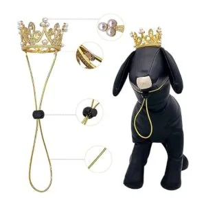 PET SHOW 2 piezas de corona de perro pequeño sombrero_3