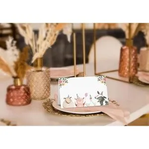 Tarjeta de mesa con temática de animales de granja_4