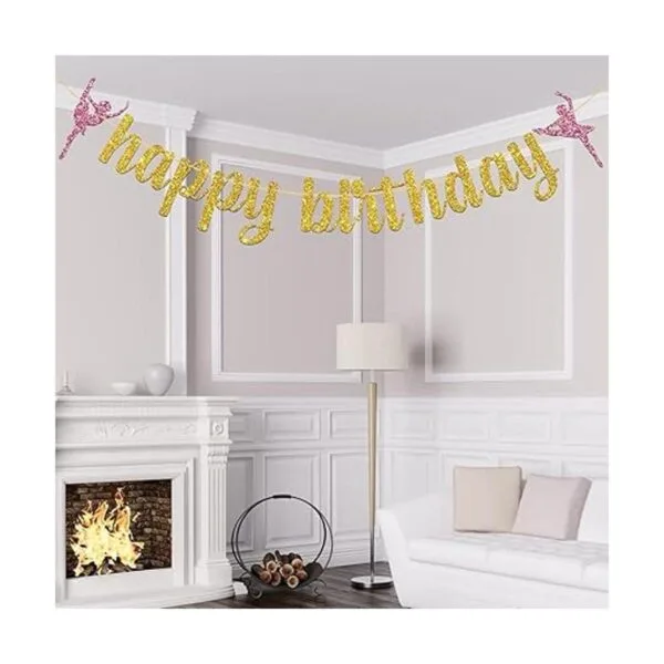 WeBenison Letrero de ballet con texto en inglés Happy_6