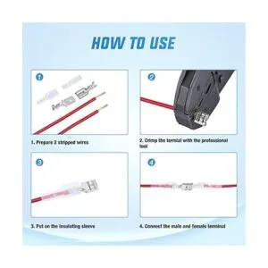 Nilight 480PCS Insulated Male Female Spade Terminals Quick_2