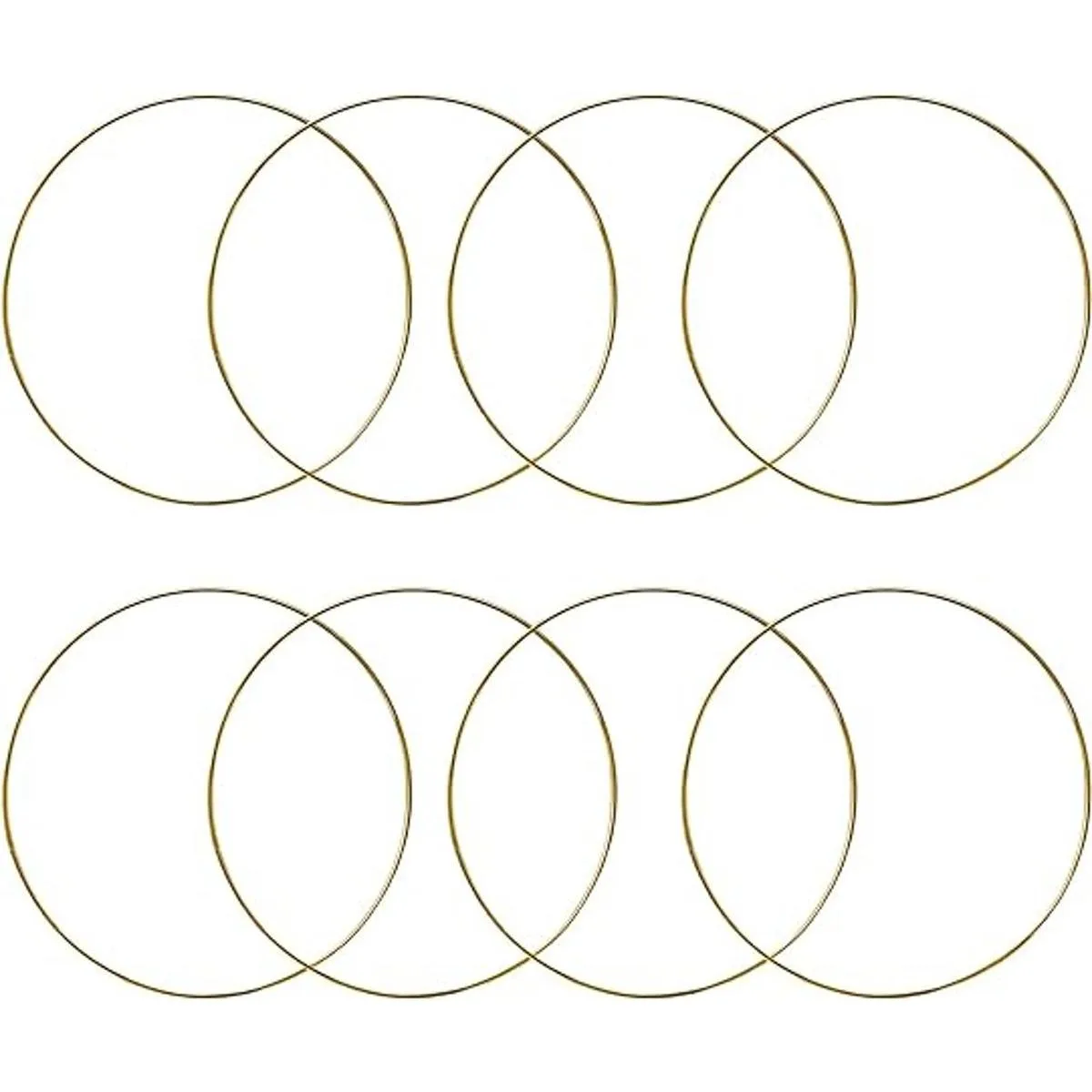 TSJ 8 aros de metal dorado de 8 pulgadas para hacer_1