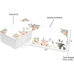 Tarjeta de mesa con temática de animales de granja_2