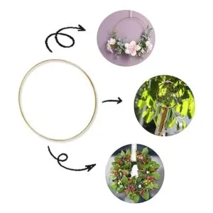 TSJ 8 aros de metal dorado de 8 pulgadas para hacer_4