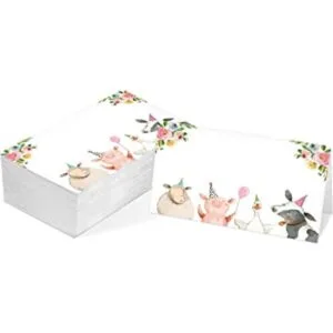 Tarjeta de mesa con temática de animales de granja_1