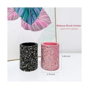 Bling Sequins Makeup Brush Holder Cute Glitter Vanity_5