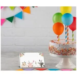 Tarjeta de mesa con temática de animales de granja_5