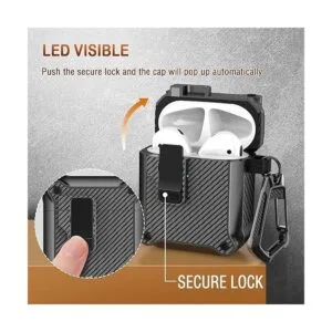 Rfun Funda para Airpods con clip de bloqueo seguro_2
