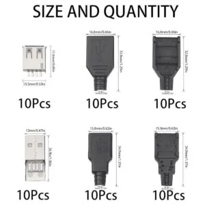 Rrina 20 conectores USB 2.0 tipo A macho hembra de 4 pines_2