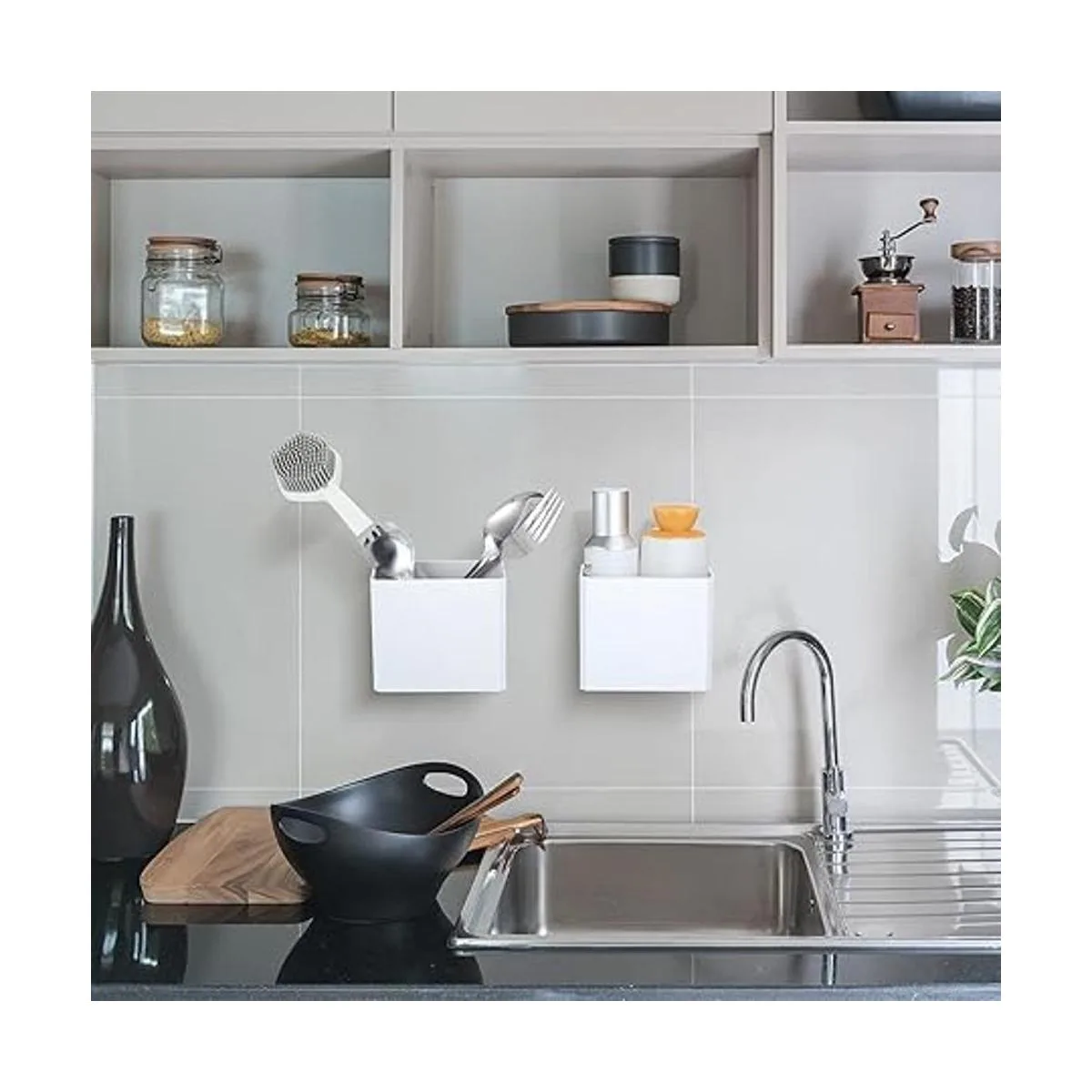 Estantes flotantes para pared organizador adhesivo de_6