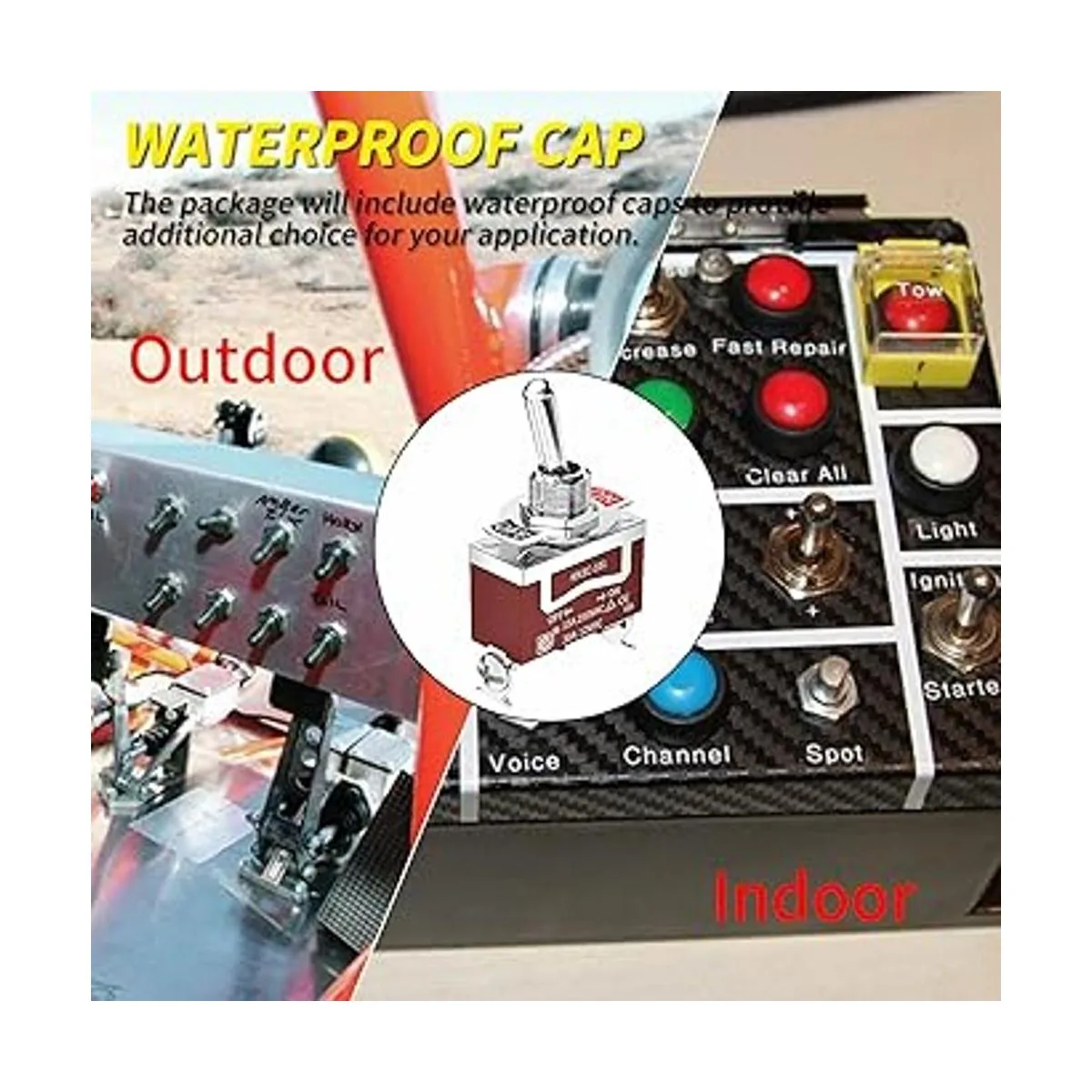 Joinfworld Interruptor de palanca marino de 12 V CC 30 A_6