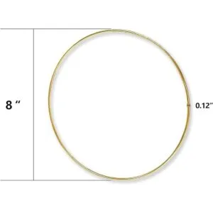TSJ 8 aros de metal dorado de 8 pulgadas para hacer_2