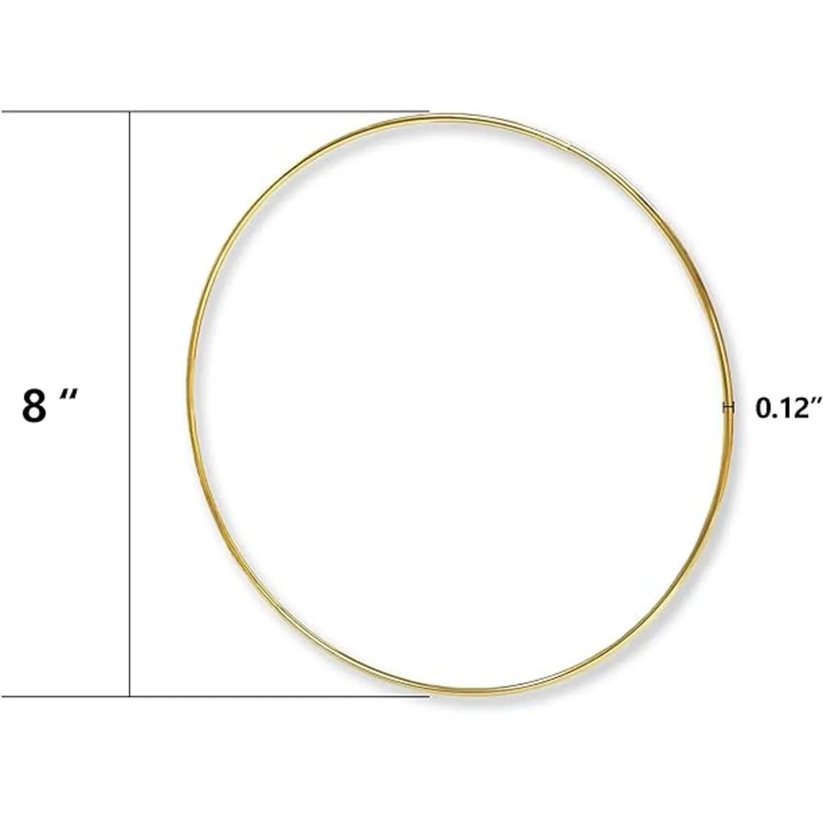 TSJ 8 aros de metal dorado de 8 pulgadas para hacer_2