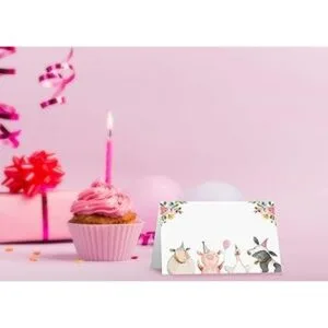 Tarjeta de mesa con temática de animales de granja_6