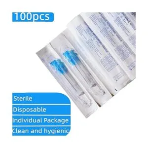 Paquete de 100 agujas de inyección desechables estériles_3