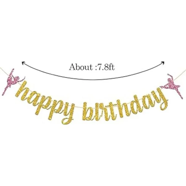 WeBenison Letrero de ballet con texto en inglés Happy_2