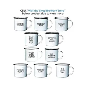 PROBABLY BEER Taza de café esmaltada Divertido regalo_6