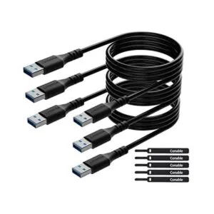 Cable corto USB a USB de 2 pies paquete de 3 cable USB_1