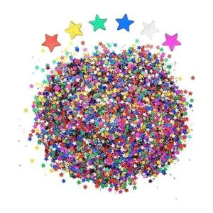 Confeti de estrella arcoíris de 7 onzas para mesa papel_1