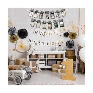 PartyHooman Pancarta fotográfica de primer cumpleaños para_5