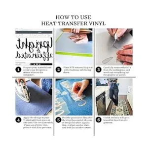 Wenida 6 hojas de vinilo de transferencia de calor de_7