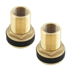 Rierdge 2 piezas de latón para mamparo conector hembra de_2