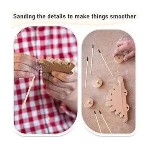 Paquete de 100 varillas de lijado de ramitas de lijado de_5