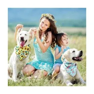 Bandana floral para perro 8 piezas diseño de flores_7