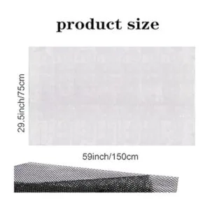 Pllieay Tela de malla negra de 29.5 x 59 pulgadas_3