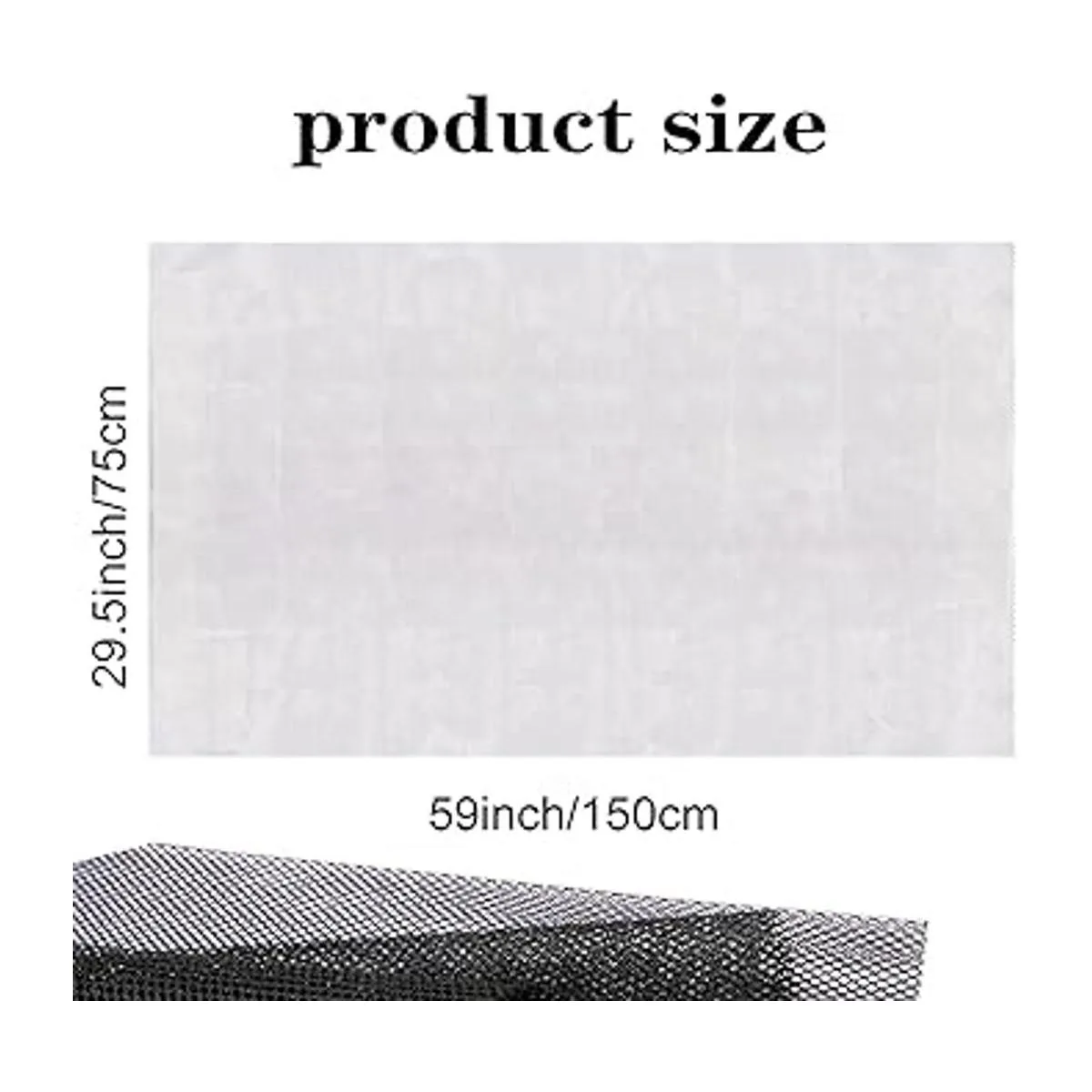 Pllieay Tela de malla negra de 29.5 x 59 pulgadas_3