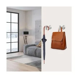 Gancho de toalla de níquel cepillado para pared de baño_6