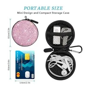 SAVORI Estuche para auriculares pequeños con diamantes de_3