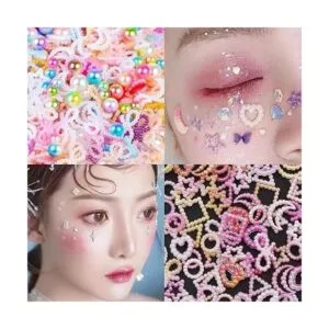 Dijes de arte de uñas con forma de corazón mixto diseño_2