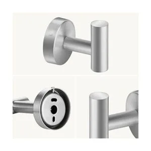 Gancho de toalla de níquel cepillado para pared de baño_5