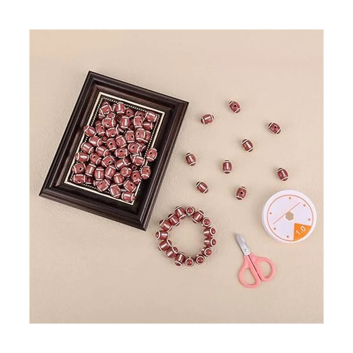 AIEX 100 cuentas de fútbol americano para hacer joyas_5