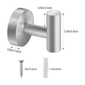 Gancho de toalla de níquel cepillado para pared de baño_3