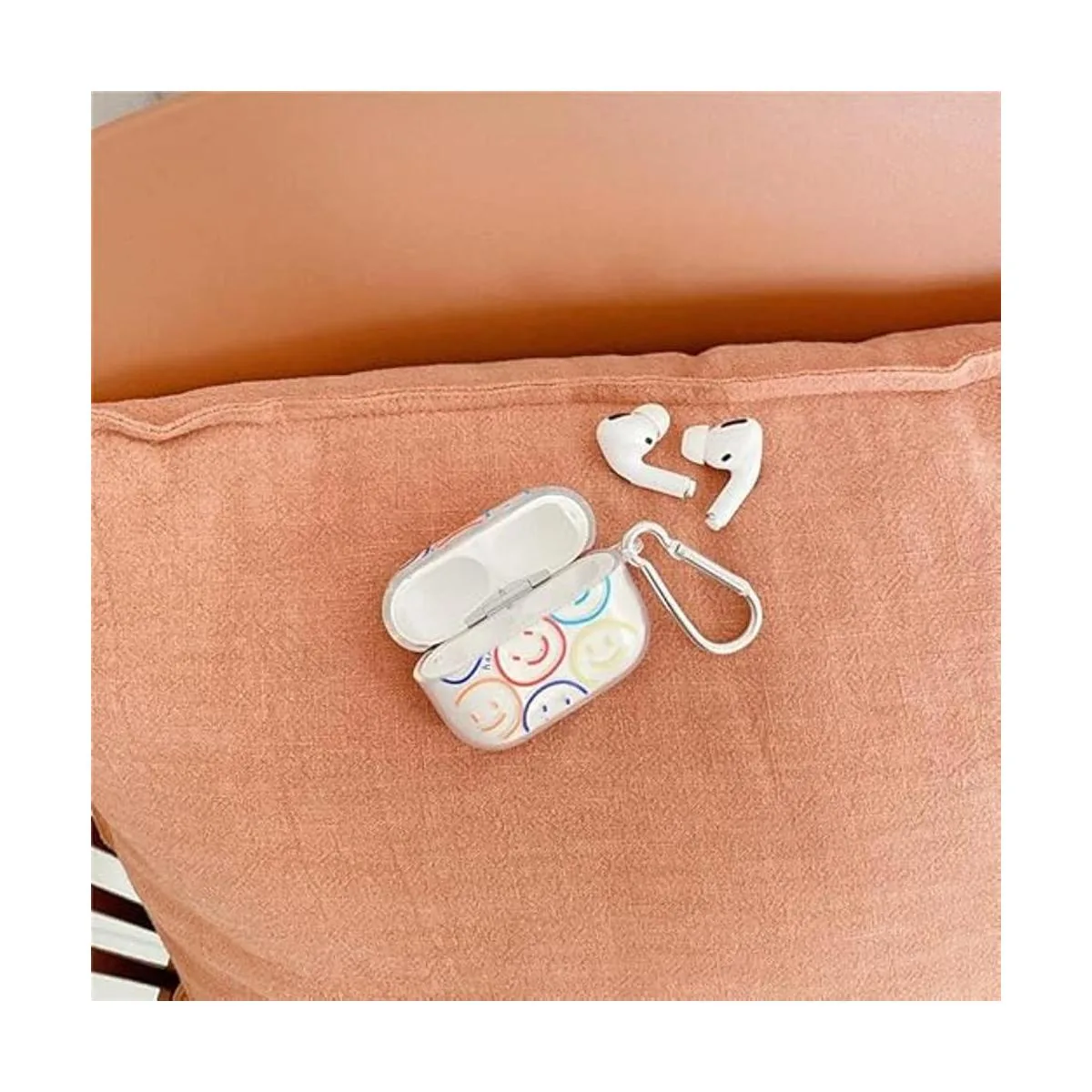 Funda compatible con AirPods Pro Smile transparente suave_3