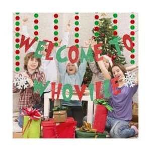 Cartel de bienvenida a Whoville decoraciones de Navidad y_2