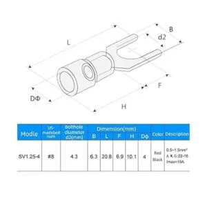 Teansic 200 piezas de 2216 AWG 8 Conector de cable de_2