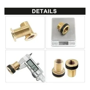 Rierdge 2 piezas de latón para mamparo conector hembra de_5