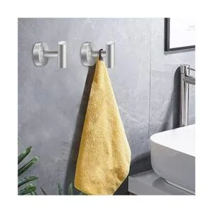 Gancho de toalla de níquel cepillado para pared de baño_7