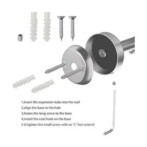 Gancho de toalla de níquel cepillado para pared de baño_2