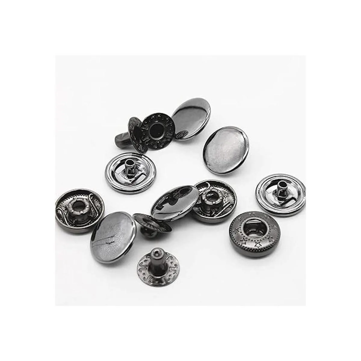 Kit de 12 juegos de cierres a presión de cuero resistente_4