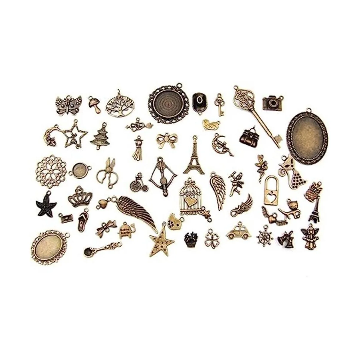 Cuentas para colgantes de aleación de bronce antiguo todo_1