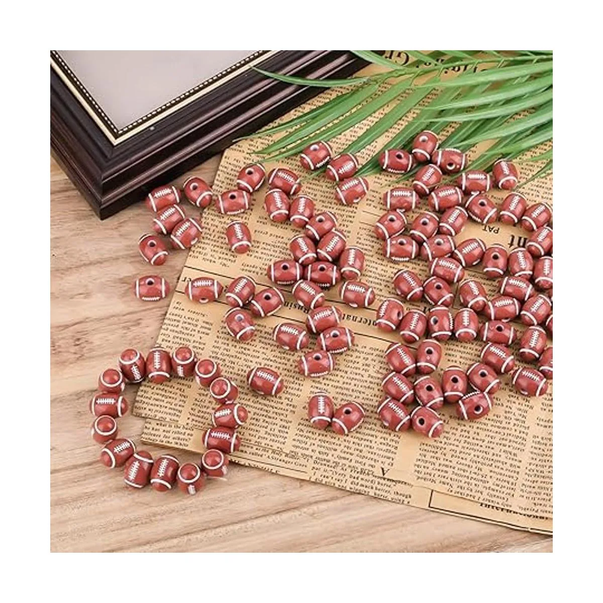 AIEX 100 cuentas de fútbol americano para hacer joyas_4
