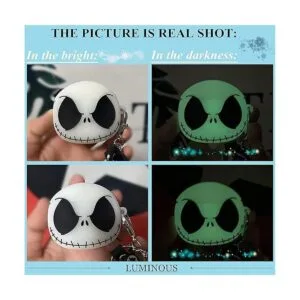Funda compatible con AirPods 3 funda de calavera luminosa_5