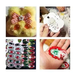 Dijes de arte de uñas con forma de corazón mixto diseño_5