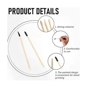 Paquete de 100 varillas de lijado de ramitas de lijado de_3