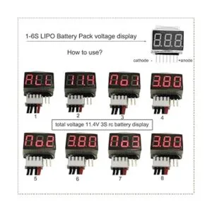 Probador de voltaje de batería Lipo de 18 s zumbador de_2